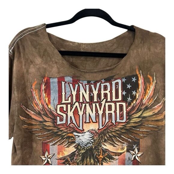 Liquid Blue Lynyrd Skynyrd Small Support Southern Rock Tie Dye T Shirt - Picture 2 of 3